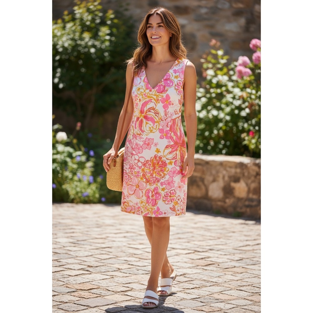 Lilly Pulitzer Pink and Orange Dress Size M